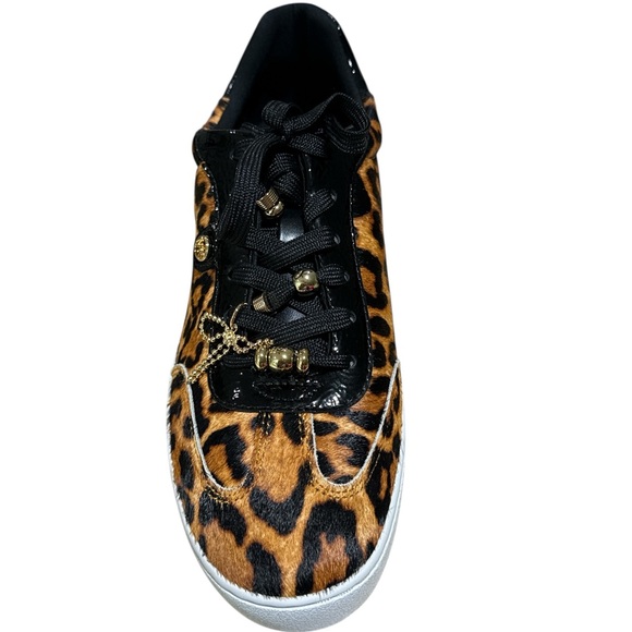 BNWT Michael Kors Scotty Cheetah Haircalf Print Low-Top Fashion Sneaker - - Picture 2 of 7